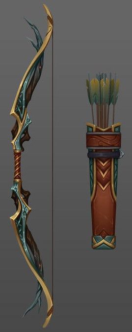 Archer Characters, D D Items, Fantasy Props, Bow And Arrow, Bow Arrows, Fantasy Warrior, Arte Fantasy, Fantasy Rpg, Bow Design