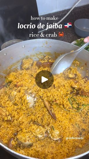 39K views · 2.5K reactions | ENGLISH RECIPE: how to make Dominican locrio de jaiba 🇩🇴 crab & rice 🦀

This crab rice is easy and delicious. The flavor of the crab with rice is top tier. Definitely give it a try 🤤

made by my mother and I ❤️

Ingredients 
- crab
- annatto (or achiote)
- red onion
- culantro
- cilantro
- garlic
- Dominican oregano
- paprika (optional)
- rice
- bouillon cube
- salt
- oil

In a pot, pour a little oil and put in the crab, stir it for two minutes. Add a bit of annatto powder, this a better flavor and color to the food. Then add 6 cloves of garlic with plenty of Dominican oregano. Add chopped red onion, culantro, and cilantro. Add a bouillon cube and pour in hot water and salt to taste. 

Then add the washed rice and a bit of paprika. Stir the rice and let it Crab Rice, Bouillon Cube, The Crab, English Food, My Mother, Red Onion, In Hot, Top Tier, Oregano