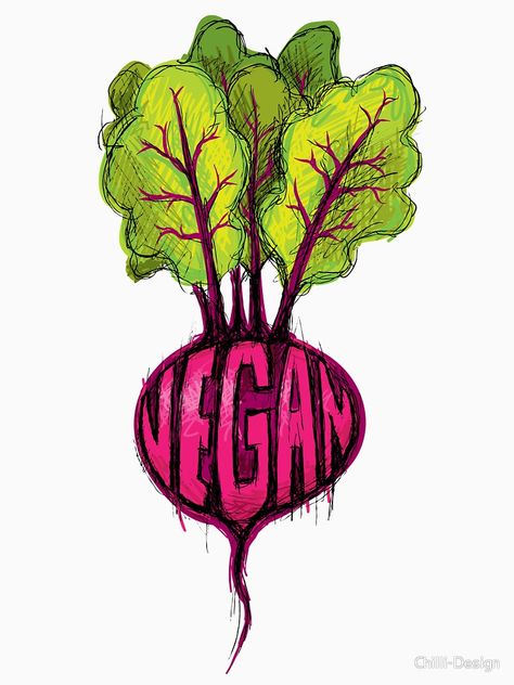 Beetroot Illustration, Bw Design, T Shirt Illustration, Vegan Tattoo, Vegan Design, Slogan Tees, Fashion Black And White, Vegan Quotes, Food Shirt