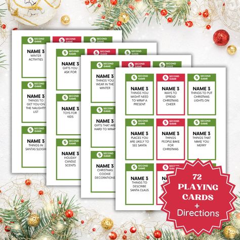 Christmas 5 Second Game, Holiday 5 Second Game, 5 Second Game, 5 Second Game Christmas, 5 Second Rule Game, 5 Second Christmas Game - Etsy Australia 5 Second Rule Game, 5 Second Rule, Christmas Game, Christmas Games, Winter Activities, Gaming Gifts, 5 Seconds, Game Item, Party Games