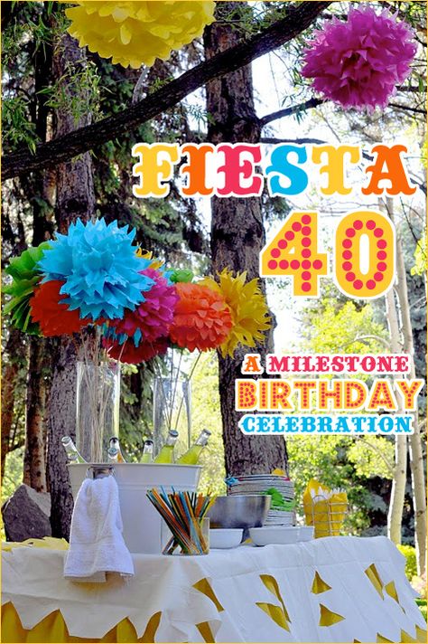 40 Birthday Party, 40th Party Ideas, 40th Bday Ideas, Secret Party, 40 Birthday, Fiesta Birthday Party, Mexican Party Theme, Fiesta Theme, Party Hostess