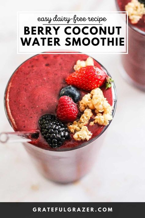 Coconut Water Smoothie Recipes, Coconut Water Smoothie, Cleanse Juice, Dairy Free Recipes Easy, Dairy Free Yogurt, Sprouts Farmers Market, Smoothie Bowls, Vegan Smoothies, Easy Smoothies