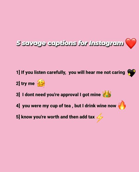 Here are 5 sassy Instagram captions that you can use. Wine Captions Instagram Sassy, Wine Captions Instagram, Savage Instagram Captions, Sassy Instagram Captions, My Cup Of Tea, Wine Drinks, Instagram Captions, Wine, Instagram