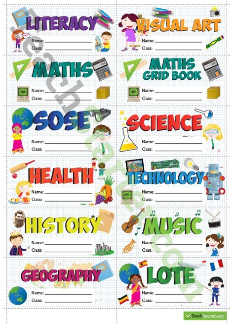 Classroom Subject Labels, Preschool Notebook, Kids School Labels, Math Grid, School Labels Printables, School Stickers Labels, 1st Grade Reading Worksheets, Remedial Reading, All About Me Printable