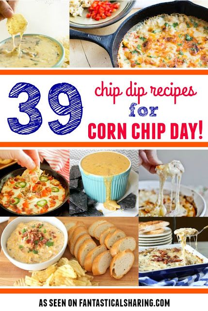 Grab a chip (or two or eighty) - it's time for 39 Chip Dip Recipes for Corn Chip Day #roundup #dip #appetizer #recipe Recipes For Corn, Best Chip Dip, Bacon Recipes Appetizers, Corn Chip, Chip Dip Recipes, Bacon Appetizers, Corn Dip, Party Dips, Corn Chips