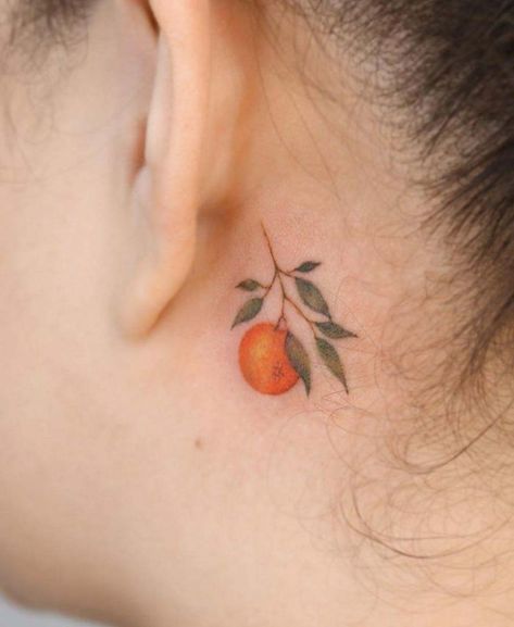 Orange Blossom Tattoo, Orange Tattoo, Triangle Tattoo Design, Tattoo Removal Cost, Fruit Tattoo, Evil Eye Tattoo, Trending Tattoo, Food Tattoos, Flower Language