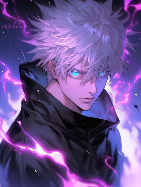 ▻ ⟦AI-Genenrated⟧ ©→ nijichara #JujutsuKaisen Sorcerer Art, Gojo Satoru Wallpaper, Gojo Jujutsu Kaisen, Anime Picture Hd, Anime Photo Profile Dark, Jjk Art, Best Anime Drawings, Anime Show, Ju Jitsu