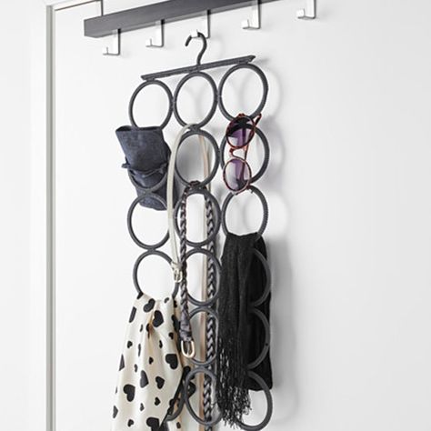 Ikea Komplement, Tie Hanger, Ikea Organization, Small Closet Space, Scarf Hanger, Over The Door Hooks, Hanger Organizer, Small Closets, Best Ikea