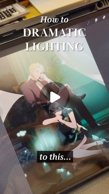 How To Do Dramatic Lighting Digital Art, Dramatic Lighting Tutorial Digital Art, Dramatic Lighting Tutorial, Procreate Lighting Tutorial, Light Tutorial Digital Art, Webtoon Procreate, How To Do Lighting Digital Art, Lighting Tutorial Digital Art, Lighting Tutorial