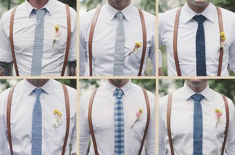 groomsmen no jacket - Google Search Brown Suspenders Groomsmen, Groomsmen Suspenders, Brown Suspenders, Groomsmen Ideas, Wedding Groomsmen, Groomsmen Suits, Groomsmen Attire, Groom Groomsmen, Bridesmaids And Groomsmen