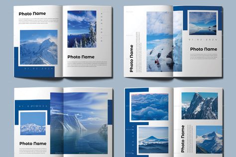 Photo Book Magazine Photo Book Graphic Design, Photo Book Cover Design Ideas, Book Cover Design With Photo, Photobook Template, Nature Photography Book Design, Photo Book Layout Design Inspiration, Photograph Book Design, Photo Book Cover, Photobook Layout