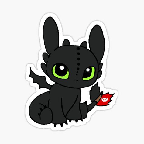 Toothless Dragon Sticker, Chibi Toothless, Toothless Sticker, Baby Toothless, Cute Toothless, Dragon Stickers, Stickers Disney, Dragon Sticker, Stickers Cool