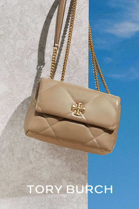 Explore Fall 2024 handbags. The Kira Diamond Quilt, irresistibly soft leather with blown-up stitching. 2024 Handbags, Driver Shoes, Tory Burch Kira, Designer Flats, Quilted Handbags, Tory Burch Handbags, Diamond Quilt, Fall 2024, Flat Sandals