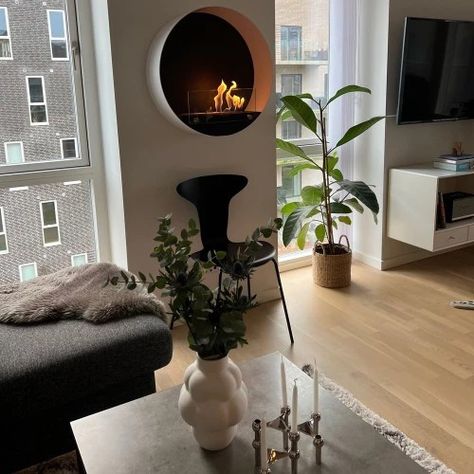 No Fireplace Living Room, Ethanol Fireplace Ideas, Bio Ethanol Fireplace Ideas, Bio Ethanol Fireplace, Bio Fireplace, Wall Types, Bioethanol Fireplace, Ethanol Fireplace, Lounge Ideas