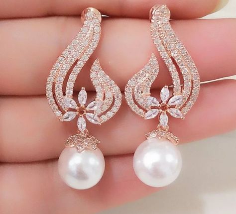 Long bridal earrings