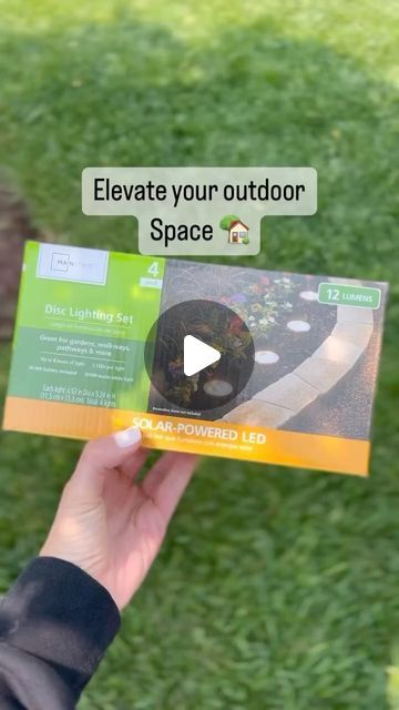 Amanda Albrecht Illinois Realtor + Content Creator on Instagram: "Elevate your outdoor space using uplighting I love these solar powered discs. They come in a pack of four and are under $20. I like to place them in my planters, along pathways and under trees to give some extra lighting in the evening it really makes your home stand out. 

Comment below and I’ll send you the link follow along for more easy outdoor DIY’s . 
.

.
.
#home #outdoorspaces #decor #uplighting #outdoorlifestyle #landscaping #outdoordecor #walmartfinds #ltkhome #realtor #curbappeal #curbappealmatters #realtorreel #realestateagent #forthehome #elevateyourspace #budgetfriendly #wowusweekdays #homedesignideas #howyouhome #outdoordiy #lightinghack #solarpower #realtortips #thesocialrealtor #plainfieldillinois #momsofig Outdoor Solar Puck Lights, Solar Uplighting, Solar Disc Lights Ideas Outdoor, Battery Operated Landscape Lights, Solar Ground Lights, Solar Spot Lights Outdoor, Plainfield Illinois, Lighting Hacks, Solar Landscape