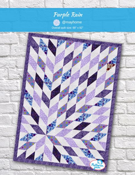 Purple Quilts Ideas, Jelly Roll Quilts, Purple Quilt, Christmas Quilting Projects, Patchwork Quilting Designs, Baby Patchwork Quilt, Quilting Designs Patterns, Binder Cover, Purple Quilts