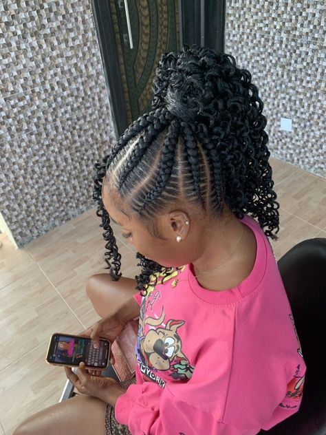 Braids with crochet Braids With Crochet, Braided Ponytail, Hair Inspo, Dreadlocks, Braids, Hairstyles, Hair Styles, Crochet, Hair