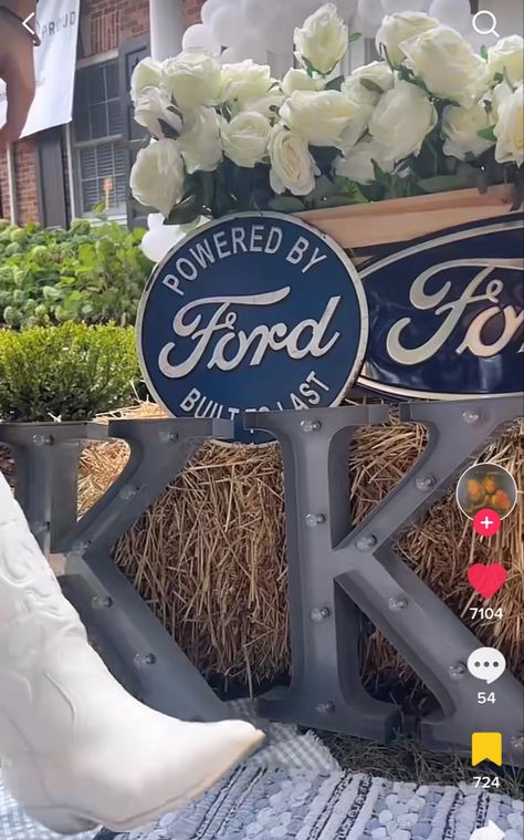 Ford Themed Bid Day, Ford Sorority Theme, Denim Bid Day, Ford Bid Day, Sorority Posters, Aphi Merch, Theta Bid Day, Sorority Aesthetic, Baby Birthday Party Ideas