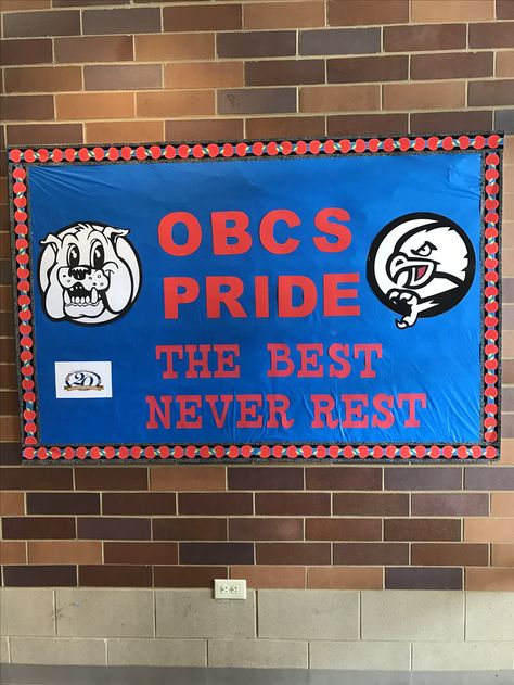 School Pride Bulletin Board School Spirit Bulletin Board Ideas, Pride Bulletin Board, High School Bulletin Boards, Bulletin Board Ideas, School Bulletin Boards, School Pride, Spirit Week, Board Ideas, School Spirit