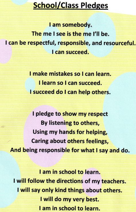 School/Class Pledges for K-2 with some tweaks Class Pledge, Worksheet Coloring, Activity For Kindergarten, Responsive Classroom, Elementary Counseling, Leader In Me, Pledge Of Allegiance, Classroom Behavior, Classroom Rules