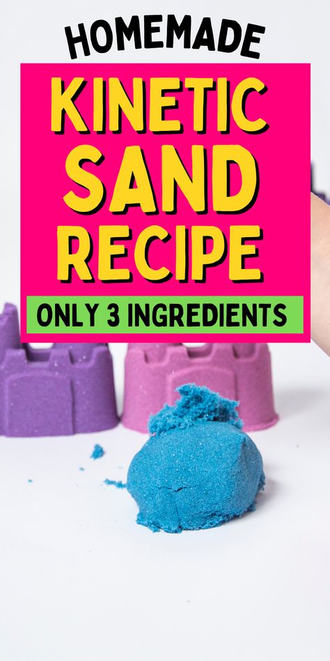 Kinetic Sand Recipe, Diy For Kids Crafts, Homemade Sand, Homemade Kinetic Sand, Make Kinetic Sand, Sand Recipe, Diy Kinetic Sand, Sands Recipe, Diy Easter Decor