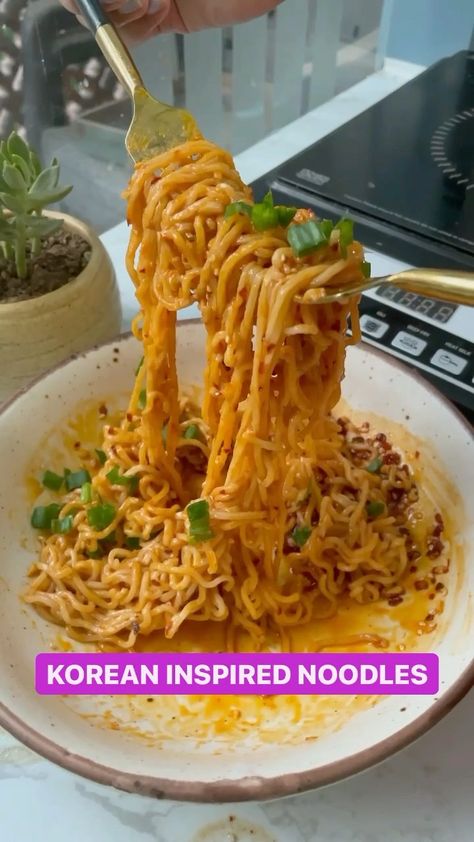 Thai Peanut Noodles, Korean Ramen, Korean Street Food Recipes, Peanut Noodles, Thai Peanut, Korean Street Food, Trending Recipes, Noodle Recipes, Thai Recipes