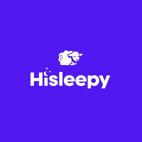 Sleep Graphic Design, Bed Logo Design, Sleep Logo Design, Sleep Branding, Bedding Logo, Dream Logo Design, Sleep Icon, Sleeping Sheep, Sleep Logo