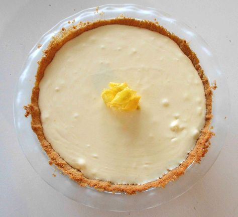 Lemon Chiffon Pie with 'Nilla Wafer Crust — Unwritten Recipes Lemon Peel Garnish, Nilla Wafer Crust, Lemon Chiffon Pie, Chiffon Pie, Lemon Icebox Pie, Pie And Tart, Baked Custard, Icebox Pie, Nilla Wafers