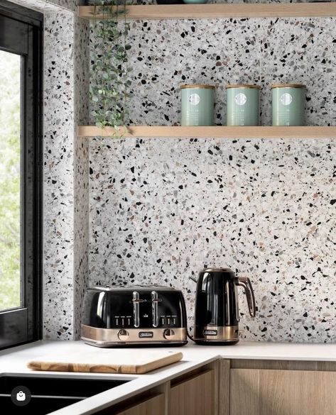 Fireplace Pergola, Terrazzo Kitchen, Small Kitchen Renovations, Small Bathroom Renovations, Beautiful Kitchen Designs, Kitchen Views, Scandinavian Kitchen, Beautiful Kitchen, Scandi Style