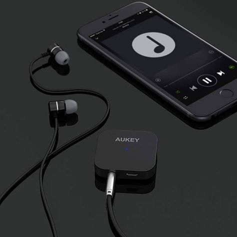 Aukey BR-C19 Bluetooth Audio Transmitter and Receiver with aptX and Dual Link School Gadget, Clever Gadgets, Bluetooth Transmitter, Bluetooth Audio, Household Gadgets, Technology Gadgets, Music Streaming, New Gadgets, Cool Gadgets