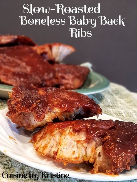 Babyback Ribs In Oven, Chicken Legs Slow Cooker Recipes, Back Ribs In Oven, Boneless Country Style Pork Ribs, Oven Pork Ribs, Babyback Ribs Recipe, Ribs Recipe Oven, Boneless Pork Ribs, Baby Back Pork Ribs