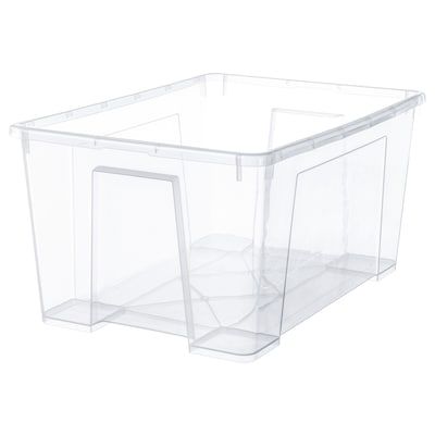 Ikea Samla, Ikea Website, Outdoor Storage Boxes, Moving Boxes, Ikea Storage, Clear Box, Storage Boxes With Lids, Ikea Family, Cleaning Equipment