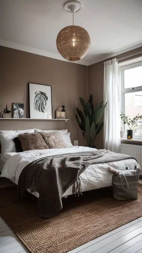 Home Decor: #homedecor, #interiordesign, #homedesign, #decor inspiration Taupe Room Bedroom, Dark Taupe Bedroom, Mocha Bedroom, Taupe Rooms, Urban Taupe, Taupe Bedroom Ideas, Taupe Bedroom, Amazing Interior Design, Fall Bedroom Ideas