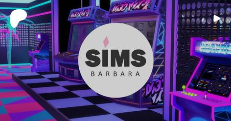 SIMS 4 | 80's-90's INDOOR ROLLER RINK + BOWLING ALLEY CLUB | DL + CC  | Bárbara Sims Sims 4 Decades Challenge, Play Sims 4, Roller Rink, Play Sims, Historical Objects, Casas The Sims 4, Bowling Alley, Sims 4 Build, Sims 4 Game