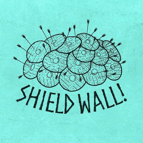 Viking Shield Wall Tattoo, Shield Wall Tattoo, Norse Shield, Shield Wall, Viking Shield, Old Norse, Wall Tattoo, Viking Tattoos, A Typical