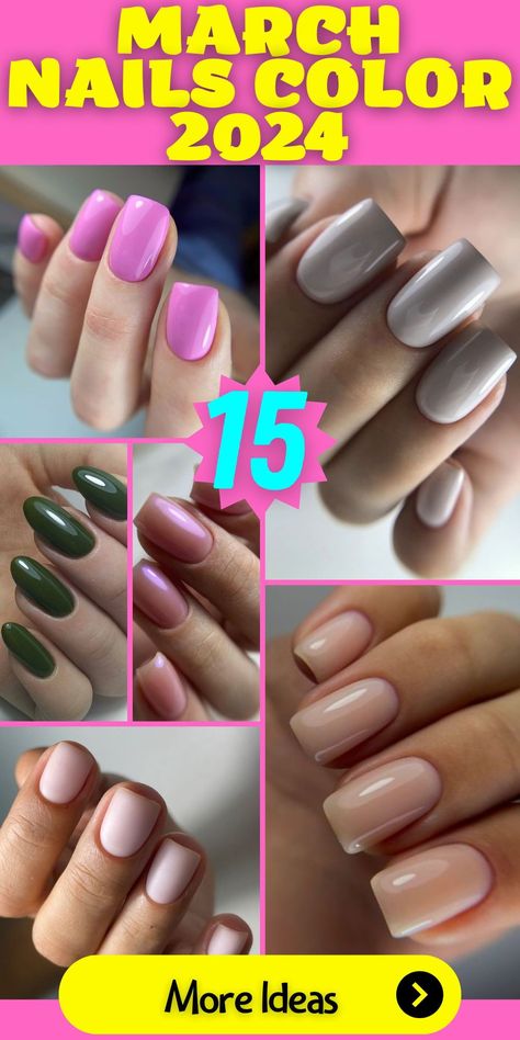 Simple Yet Trendy Nail Ideas for March 2024: In March 2024, simple yet trendy nail ideas will dominate. Think single-color manicures in trendy winter shades like deep blue or emerald green, perfect for those who prefer a clean and straightforward look. These colors will be stunning on all nail types, including stiletto and ballerina nails. March Gel Nails Ideas 2024, March Manicure Ideas, Trendy Spring Nails Solid Color, March Nails Ideas 2024, March Dip Nails Ideas, March 2024 Nails, March Gel Nails Ideas, April Nails Colors, Nail Ideas March