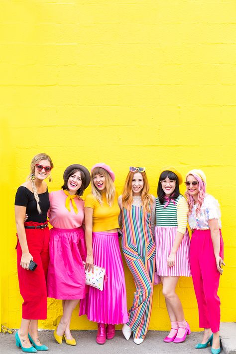 Fashion Trend Pattern, Neon Photoshoot, Colorful Photoshoot, Rainbow Outfit, Rainbow Fashion, Film Inspiration, Harajuku Fashion, Colourful Outfits, Fashion Colours