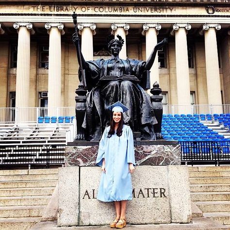 Sarah Wolfish Columbia University Graduation | OneDublin.org Columbia University Graduation, Ivy League Universities, University Graduation, Medical School Motivation, Grad Photoshoot, Ivy League Style, Dream College, Dream School, Graduation Photoshoot