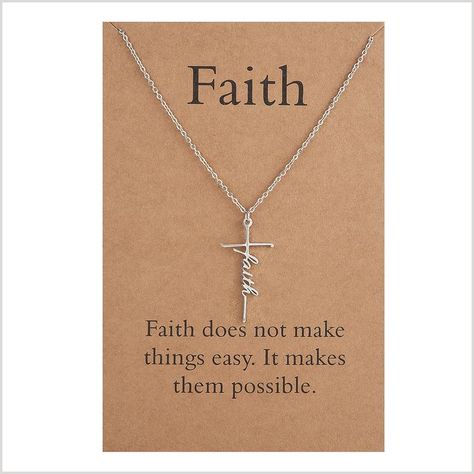 Lcherry Faith Cross Necklace Hope Believe Pendant Necklace Religious Jewelry for Women Cross Necklace For Women, Faith Necklace, Faith Cross, 26 Letters, Religious Gifts, Necklace For Women, Shoes Jewelry, Cross Necklace, Pendant Necklace