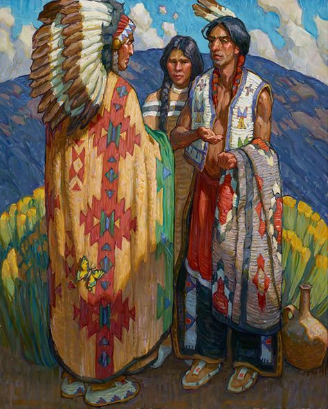 Tim Solliday, The Blanket, oil, 30 x 24. Sci Fi Native American Art, Pacific Northwest Native American Art, Pacific Northwest Indian Art, Native Alaskan Culture, Howard Terpning Paintings, San Gabriel Valley, Valley Landscape, Western Artist, Southwest Art