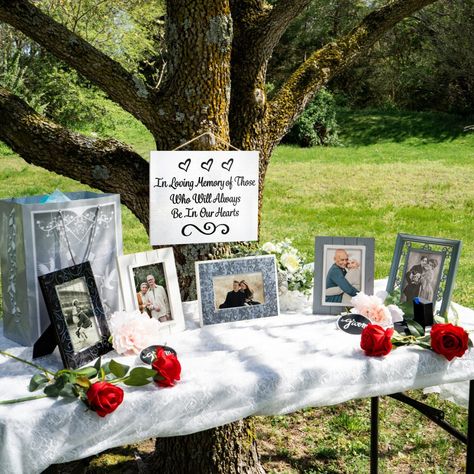 In Memorial Memory Decor (Page 1 of 2) Decor For Wedding Reception, Family Reunion Signs, Generations Of Love, Memory Table Wedding, Memorial Table, Love Wood Sign, Photo Wall Display, Usa Wedding, Wedding Memorial Sign