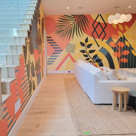 All cleaned up and ready to party! Big thanks to Katherine & Kirsten @changoandco for everything including making this mural install so seamless and @davidnatale for bringing his 🤟magic brush🤟 Dreamy project from start to finish!! 🌿💕✨️ #geometricart #muralpainting #murals #LAmurals Room Painting, Home Design Plan, Big Thanks, Custom Hand Painted, Mural Painting, July 4, Room Paint, Design Planning, Open Concept