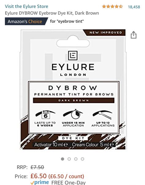 Eylure DYBROW Eyebrow Dye Kit, Dark Brown Eyebrow Dye, Eyebrow Tint, Light Brow, The Ordinary Hyaluronic Acid, Barrier Cream, Teeth Whitening Strips, Black Packaging, Skin Patches, Permanent Eyebrows