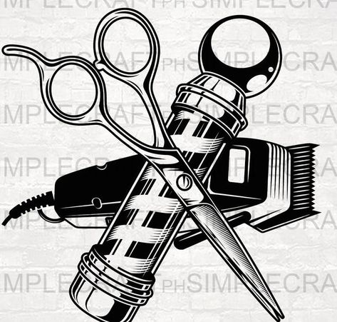 Barber Drawing Ideas, Clippers Tattoo, Pool Tattoo, Krrish 3, Barber Art, All Seeing Eye Tattoo, Barber Tattoo, Tatuagem Masculina Pequena, Barber Logo