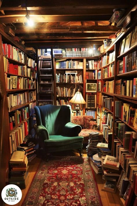 25 Fantastic She Shed Ideas You Have to Try She Shed Library, Shed Library, Cozy She Shed, Cozy Book Nook, She Shed Ideas, Moving New House, Library At Home, Library Rooms, Cozy Home Library