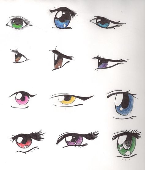 Anime Eyes by ~IcePanthress on deviantART Eyes Side View, Cartoon Mouths, How To Draw Anime Eyes, Realistic Eye Drawing, Anime Tutorial, Drawing Videos, Manga Characters, Anime Character Drawing, Anime Eyes