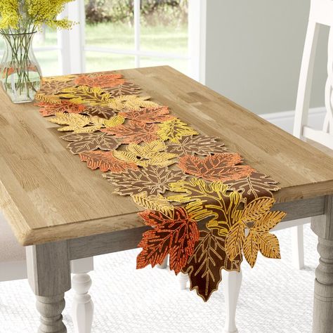 Coffee Table Runner, Thanksgiving Table Runner, Table Runner Size, Fall Table Runners, Harvest Table, Burlap Table Runners, Stacked Pumpkins, Unique Tables, Lace Tablecloth