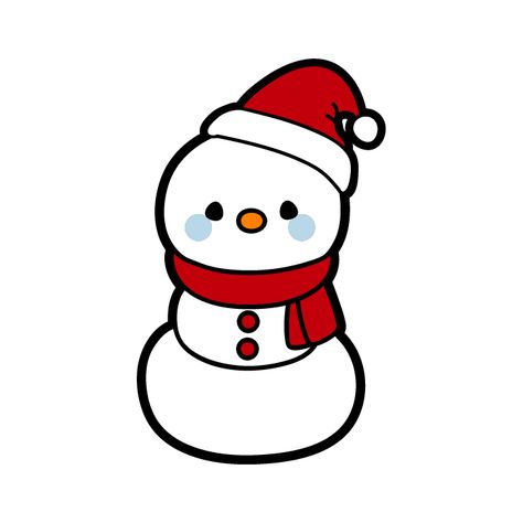 Chibi Snowman, Christmas Snowman Drawing, Snowman Emoji, Cute Snowman Clipart, Snowman Illustration, Snowman Clipart, Cookie Cakes, Christmas Illustrations, Sweet Smile