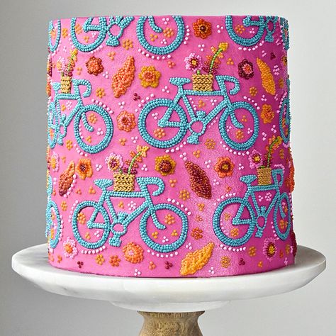 Bicycle Cake, Cool Treats, The Best Dessert, Cool Cake Designs, Watercolor Cake, Summer Cakes, Amazing Cake, Crazy Cakes, Best Dessert